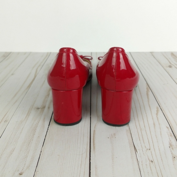 SOLD Kate Spade red bow patent leather pumps 9.5 - Picture 4 of 8